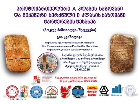 გია კვაშილავას მოხსენება საქართველოს მეცნიერებათა ეროვნულ აკადემიაში, 23.01.2020