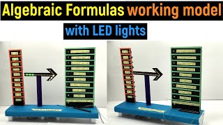 Celebrity algebraic expressions maths working model with lights - maths tlm model - b.ed project model ideas Wealth