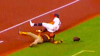 Luis Arráez Injury / Mauricio Dubón Collision | San Diego Padres vs Houston Astros 2025 Highlights