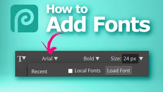 Photopea how to add font