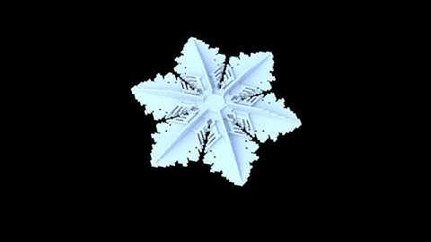 3D Snowflake Simulation Test 2 using Houdini