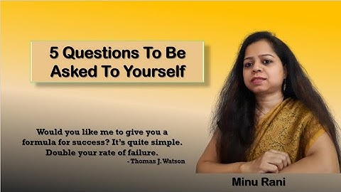 5 Questions To Be Asked To Yourself | Learn From Your Failures