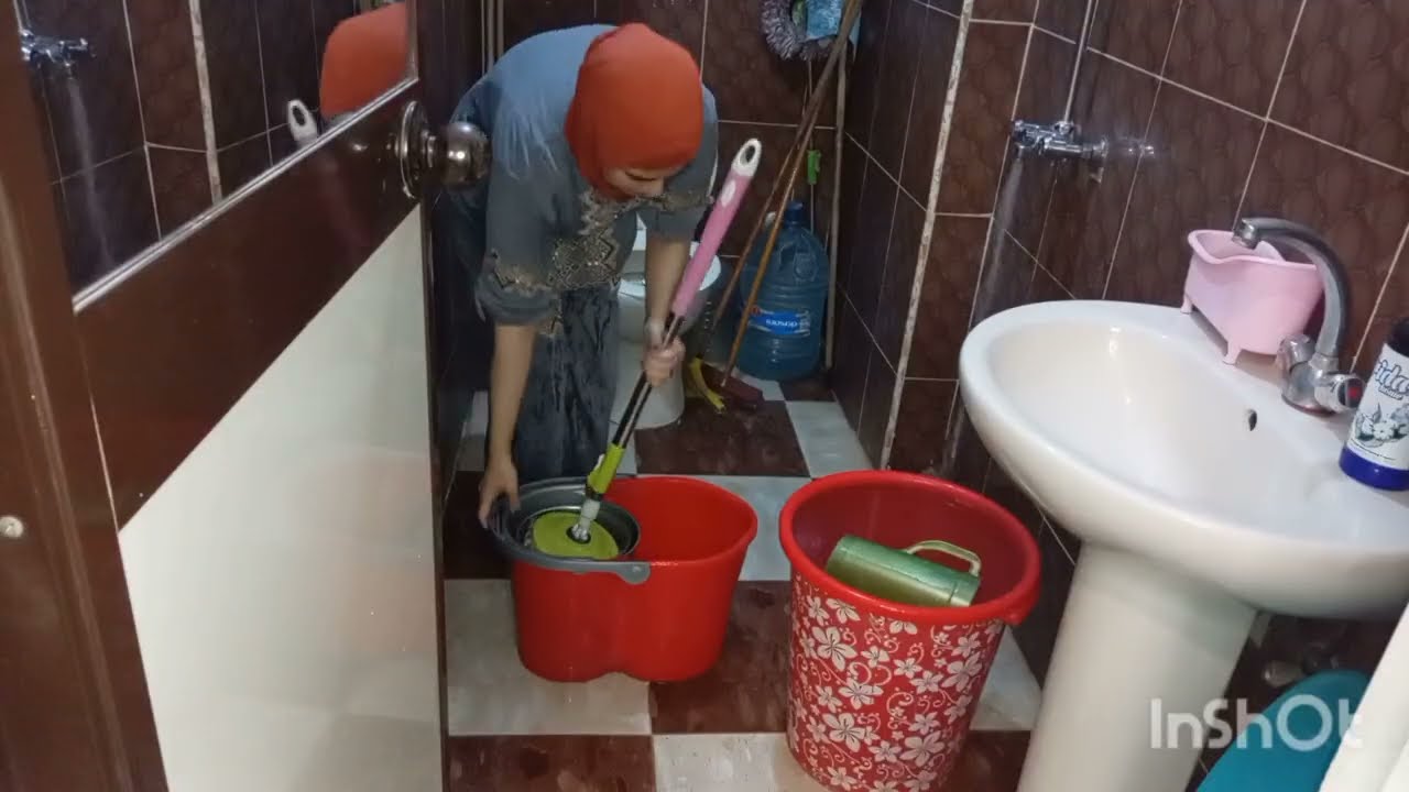 روتين سريع في غرفة النوم 💪والحمام 