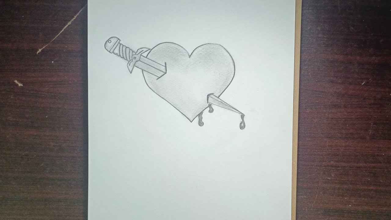 How to draw a bleeding heart❤ sketch step by step with natural arts🎨#Natural Arts 🎨#Subscribe