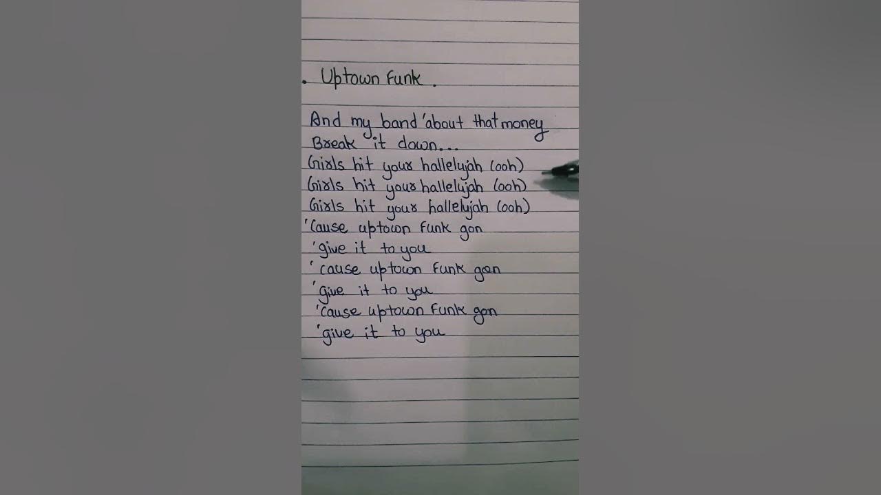 Uptown Funk - Mark Ranson and Bruno Mars #songlyrics #brunomars