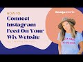 How to connect instagram feed to wix website