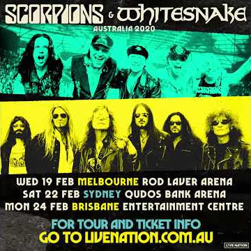 Scorpions and Whitesnake 2020 Australian Tour