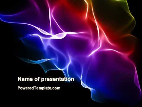 Colorful Waves PowerPoint Template by PoweredTemplate.com