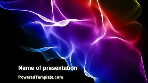 Colorful Waves PowerPoint Template by PoweredTemplate.com