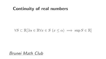 Continuity of real numbers