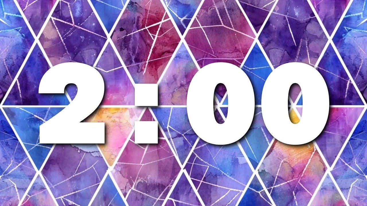 Blue and Purple Triangles | Silent Countdown Timer | 