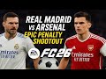 Real Madrid 🇪🇸 vs Arsenal 🏴 ⚽🔥 Intense Penalty Shootout Highlights | EA Sports FC 26