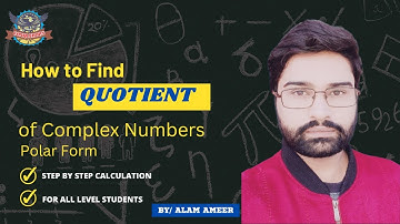 How to Find Quotient of a Complex Numbers in Polar Form || Complex Analysis