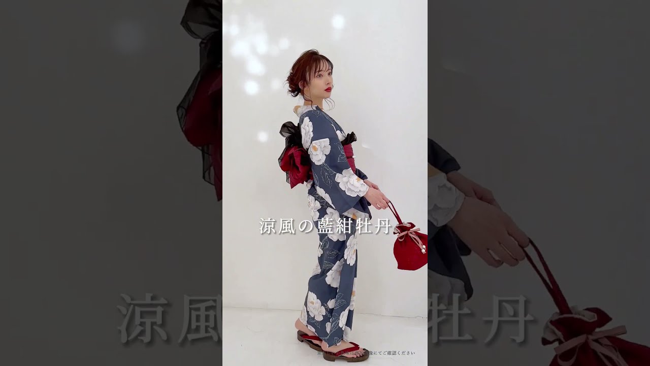 Dita】人気浴衣のご紹介✨涼風の藍紺牡丹 #浴衣 #yukata #dita