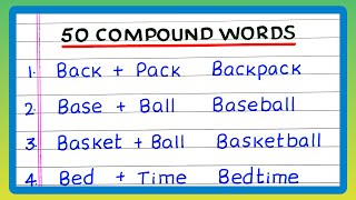 50 Compound Words | Examples of Compound Words
