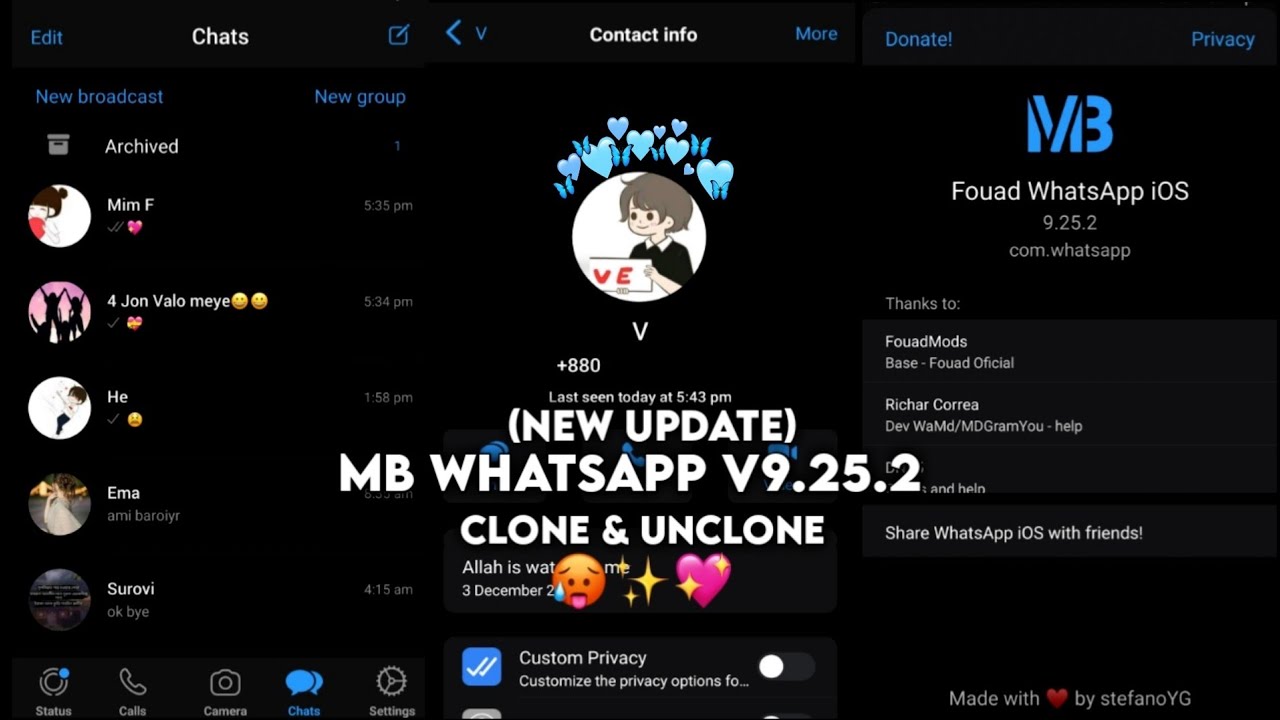 MB Whatsapp V9.25.2 /Beta 2 Clone & Unclone || its Snow00