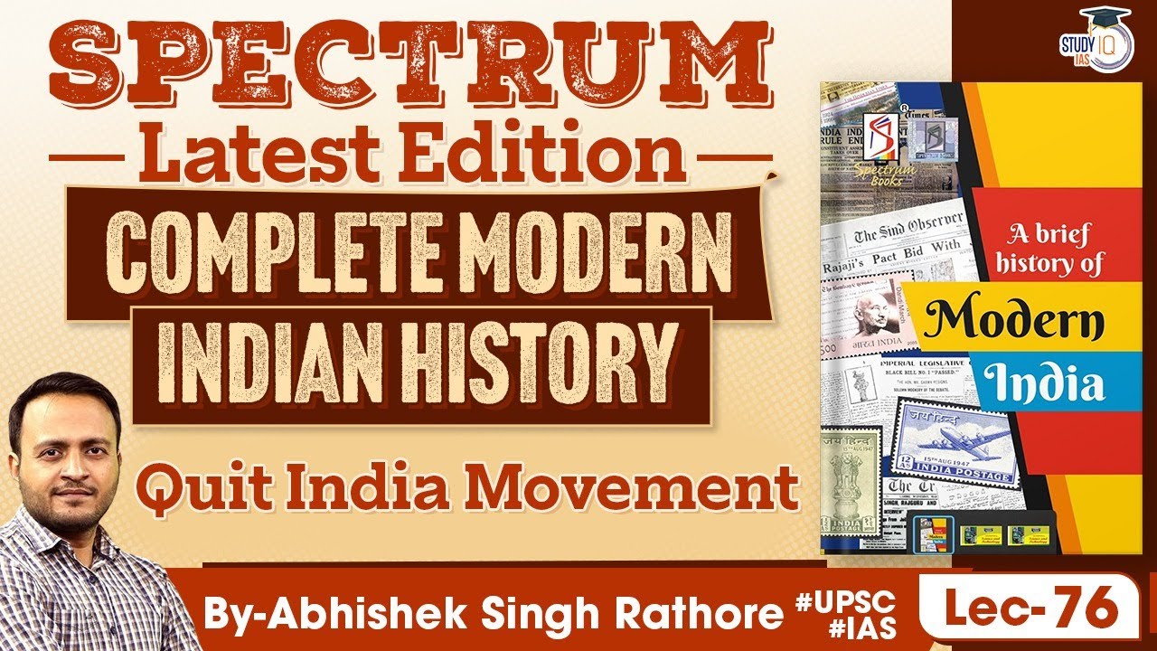 Complete Modern Indian History | Spectrum Book | Quit India Movement ...