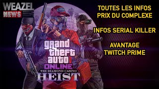 TOUTES LES INFOS DU BRAQUAGE DIAMOND CASINO (PRIX SALLE ARCADE, SERIAL KILLER, AVANTAGES TWITCH...) TOUTES LES INFOS DU BRAQUAGE DIAMOND CASINO (PRIX SALLE ARCADE, SERIAL KILLER, AVANTAGES TWITCH...)