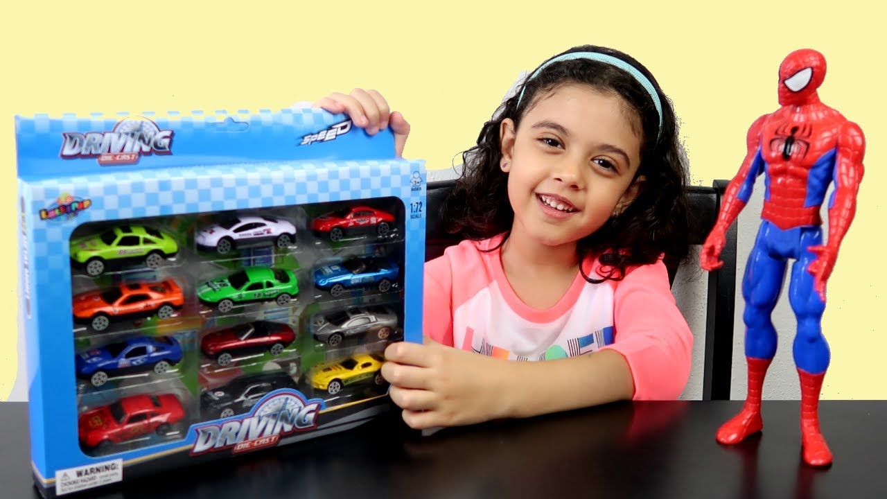 مذيع مجرد إيفاد  ألعاب سيارات اطفال مع مايا و سبايدرمان - YouTube