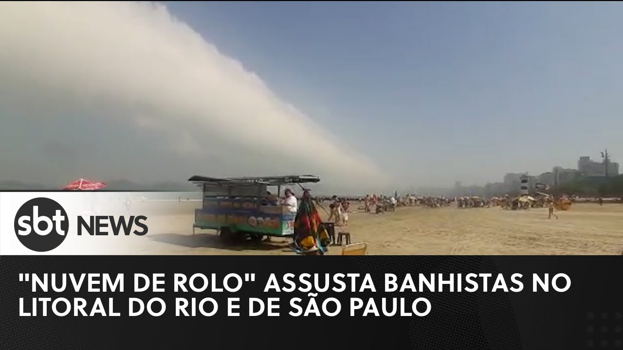 “Nuvem de rolo” assusta banhistas no litoral do Rio e de São Paulo