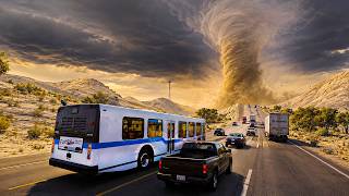🌪️ Bus, Car & Truck vs Giant Sand Tornado & Massive Road Bulge! 😱 | BeamNG.drive Crash Test screenshot 4
