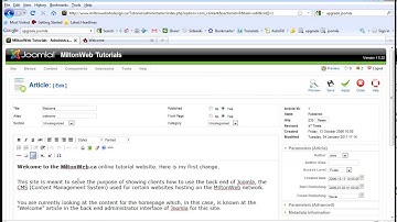 Editing an Article in Joomla 1.5 - How Joomla Works