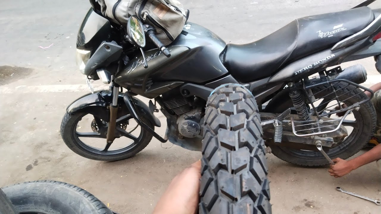 Hero Honda hunk bike ka best tyre 300-18 // Hero glamour bike ka all