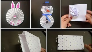 White paper crafts | simple crafts with paper | easy and best craft with paper | paper craft ideas