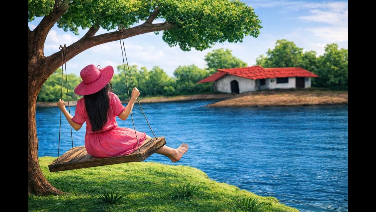 Village Girl Drawing |  Indian village scenery | village girl figure |  beautiful nature scenery