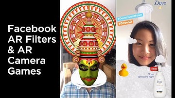 Glimpse of Facebook AR filters and AR camera games/camera effects built by alivenow.