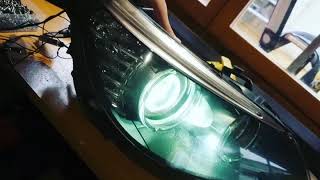BMW 5 series custom headlights