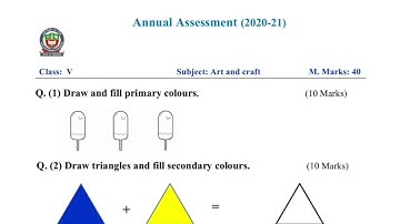 NDMC Class 5 ART & CRAFT SA2 FINAL EXAM Question Paper