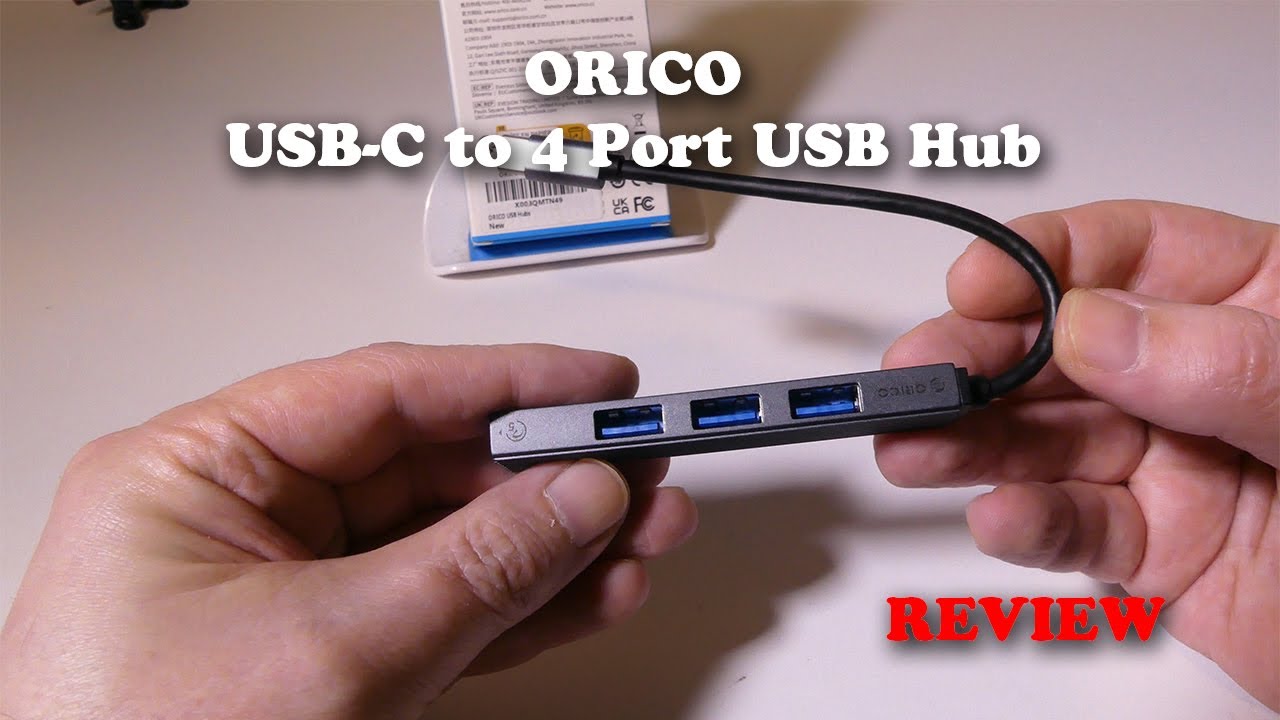 4-Port USB 3.0 Hub with USB-C Converter