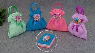 2 minutes - and a bag of napkins/towels with sweets is ready👜A gift in a hurry🍬Without glue