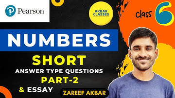Class 6 Pearson IIT Foundation | Numbers | Short Answer Type Questions Part-2 and Essay Type