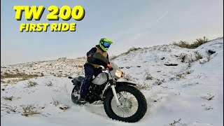 Yamaha TW 200 review in -15c