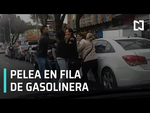 Pelea durante fila para cargar gasolina - Por las Mañanas