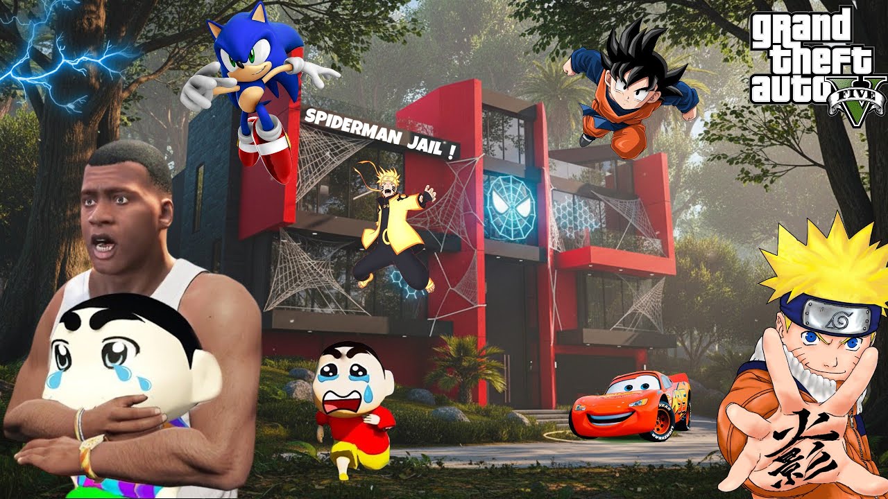 Franklin & Shinchan FOUND SPIDERMAN’S SECRET MANSION in GTA 5!