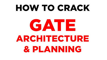 HOW TO CRACK GATE (ARCHITECTURE AND PLANNING)