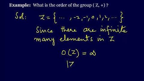 MTH405 Lecture 5 Part 2 Examples   Order of Group