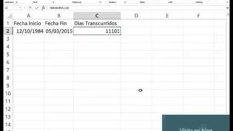 Funcion DateDiff Excel