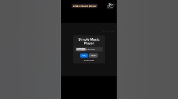 simple music player using html, css and JavaScript | #javascript tutorial in 1 minutes #coding