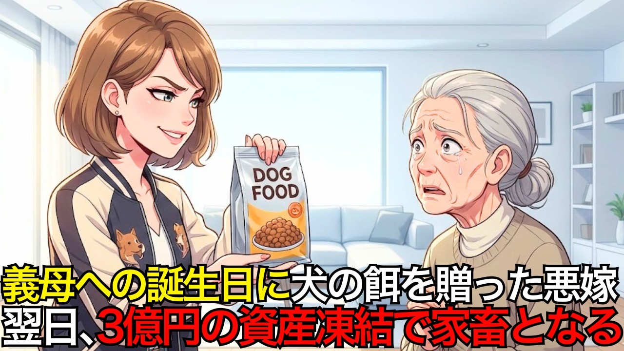 「節約のためよw」義母の誕生日に200円のドッグフードを贈った嫁。翌日、実家が消滅し、奈落の底へ堕ちることになる【スカッと】