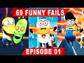 Minion Rush 69 FUNNY FAILS (Episode 1) | Gru's Lab, Halloween Residential Area Epic Fails