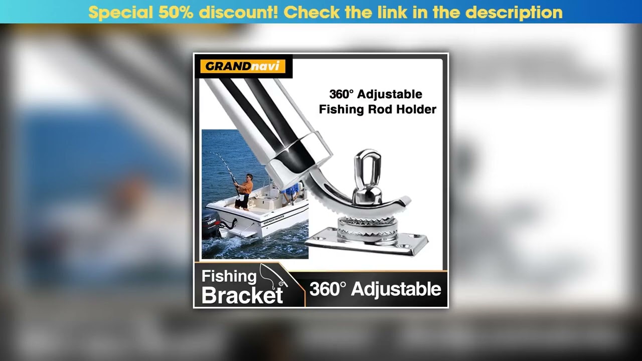 Today Only Universal 360 Degree Boat 316 Stainless Steel Fishing Rod Holder Deck Mount Yacht Rod Po