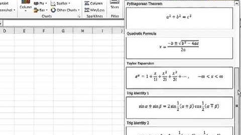 Microsoft Office 365 Excel Tutorial Video 3: Functions and Equations