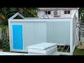 Trigangle roof prefab steel modualr prefab container house tiny homes