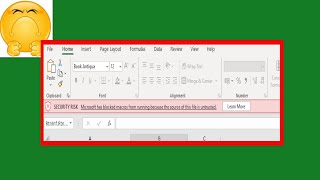 SECURITY RISK Microsoft has blocked macros from running because the source of this file is untrusted