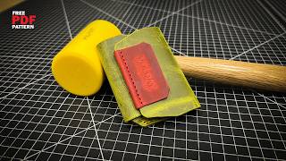 👀 I'm making the SIMPLEST LEATHER WALLET! It holds more than 60 bills! #leathercraft #asmr