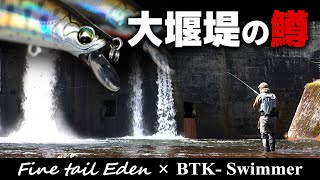 【大堰堤】ボトムから鱒を誘い出せ！「ファインテール・エデン＆ボトムノックスイマー」で挑む渓流ベイトフィネス